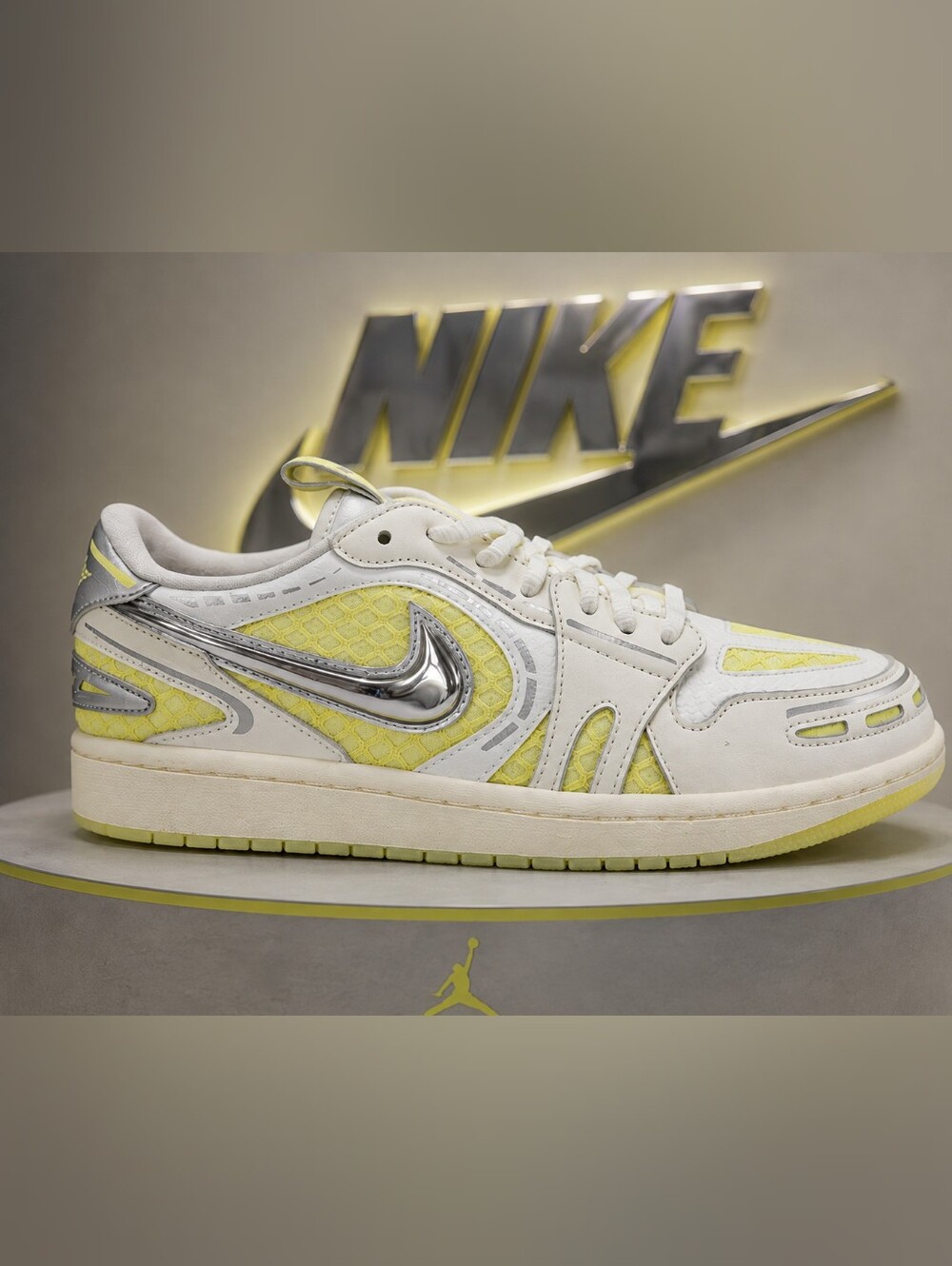 Nike Women’s Low-Top Sneakers in White and Yellow